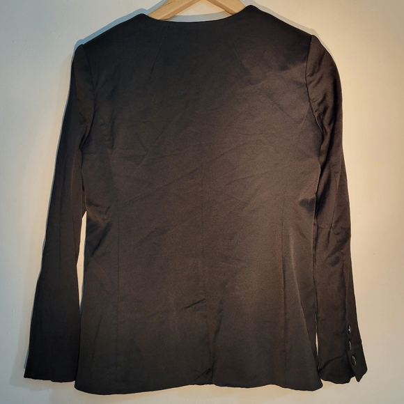 Frame Women's Black Double-Breasted Blazer Size 2 - Picture 4 of 12